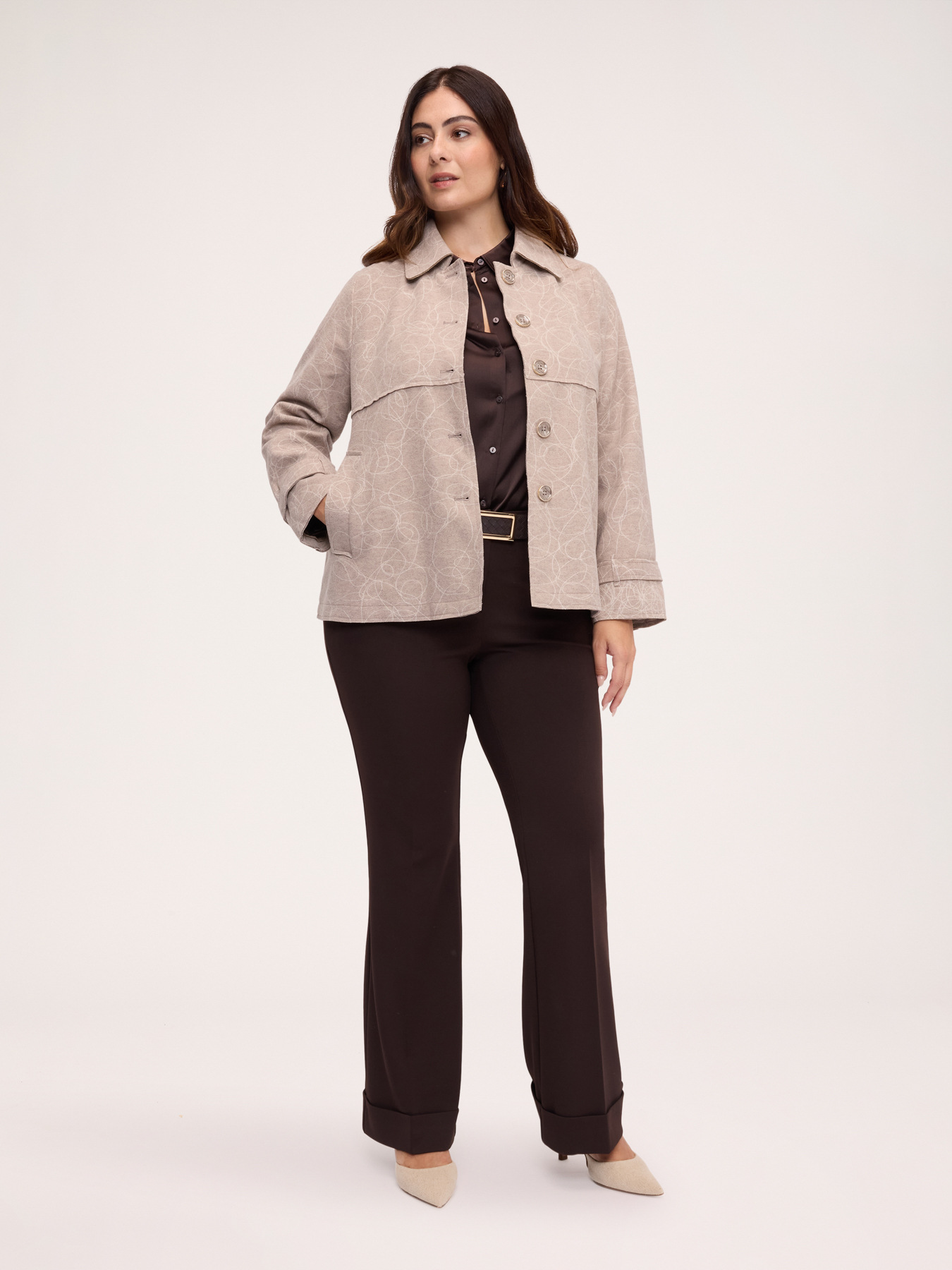 Embroidered fabric jacket image number 2