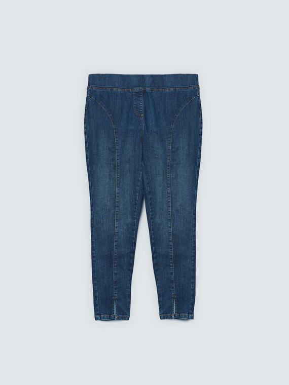 Elastic waist jeggings