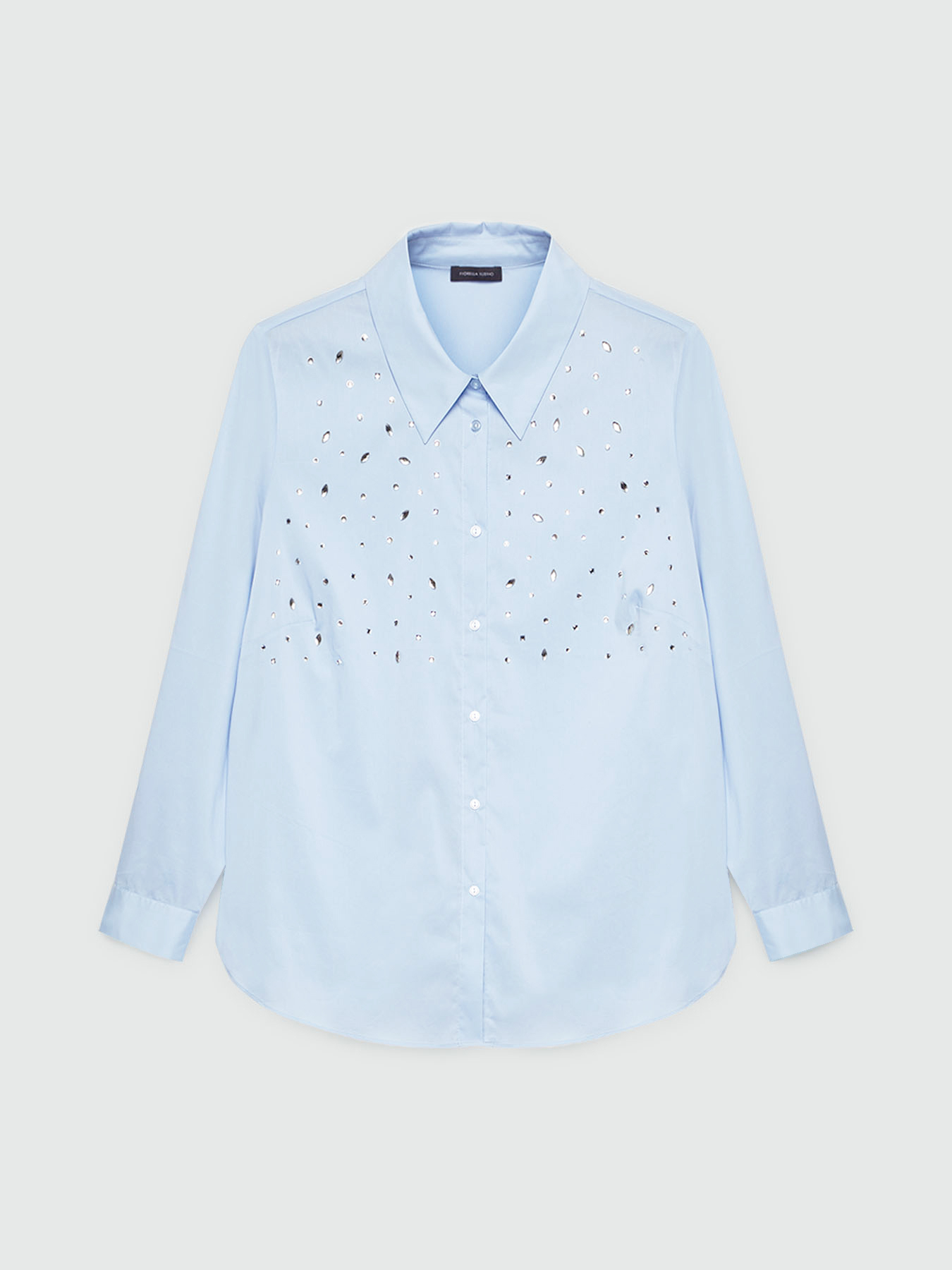 Camicia ricamata con strass image number 5