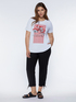T-shirt con stampa floreale e ricamo image number 2