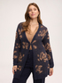 Printed cardigan in mohair blend image number 4