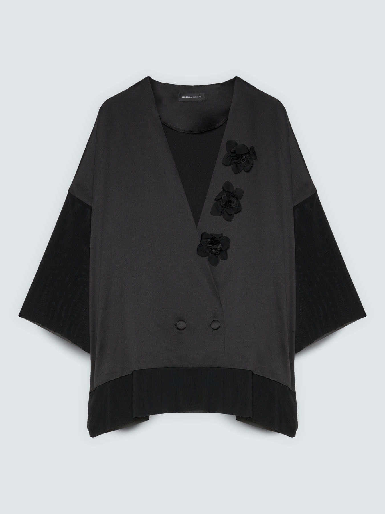 Doppelreihige Jacke aus Satin image number 4