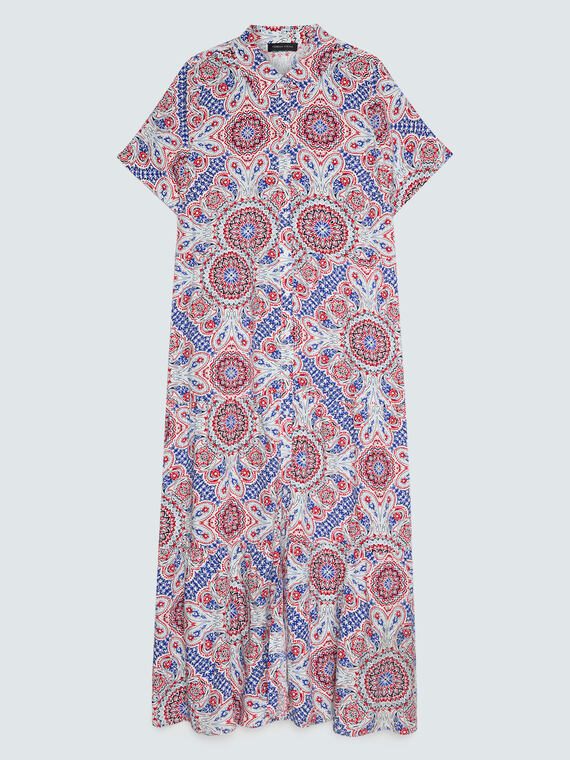 Robe chemisier imprim&eacute;e