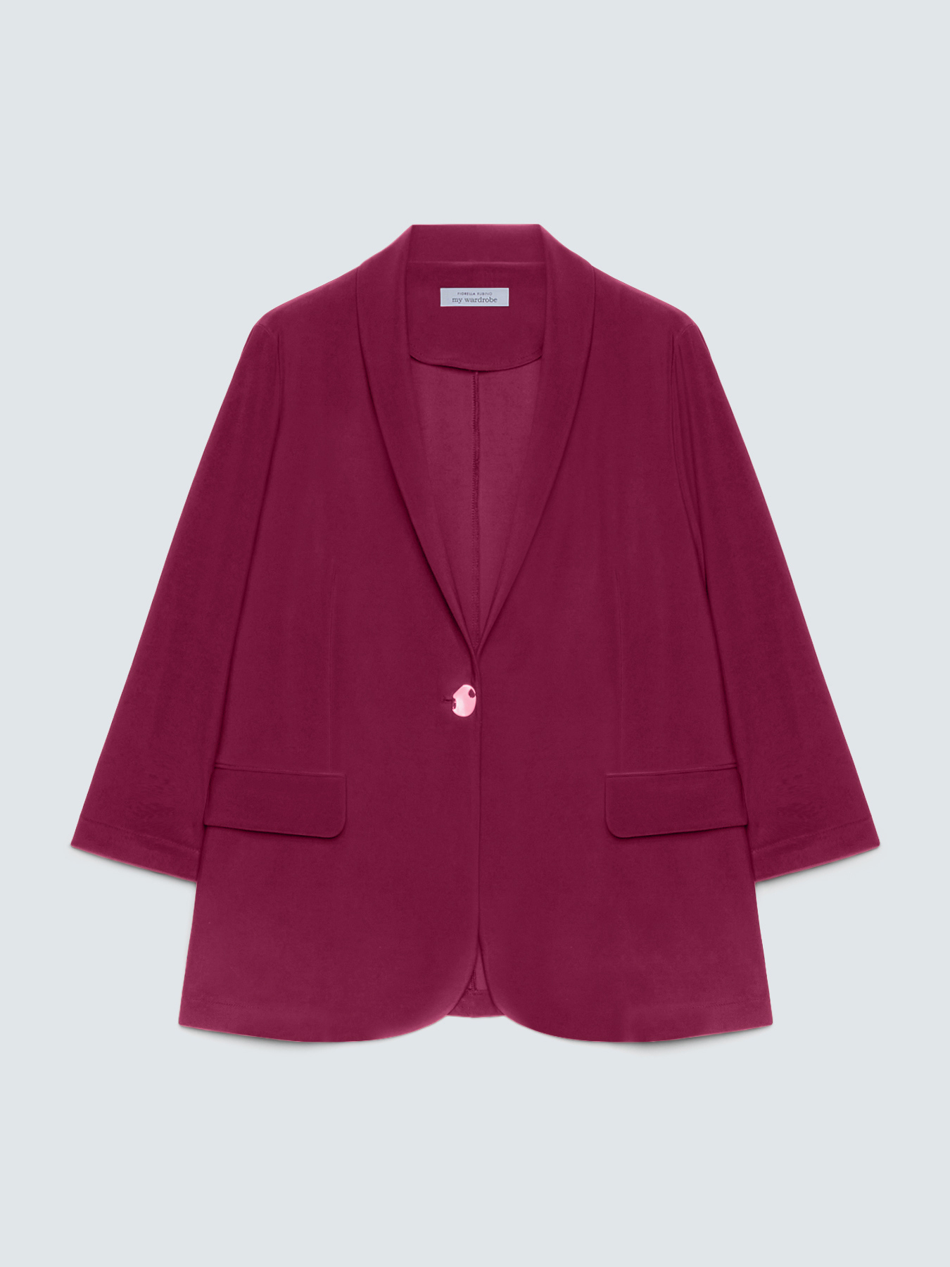 Blazer in jersey con maniche a tre quarti image number 4