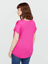Two-material V-neck T-shirt image number 1