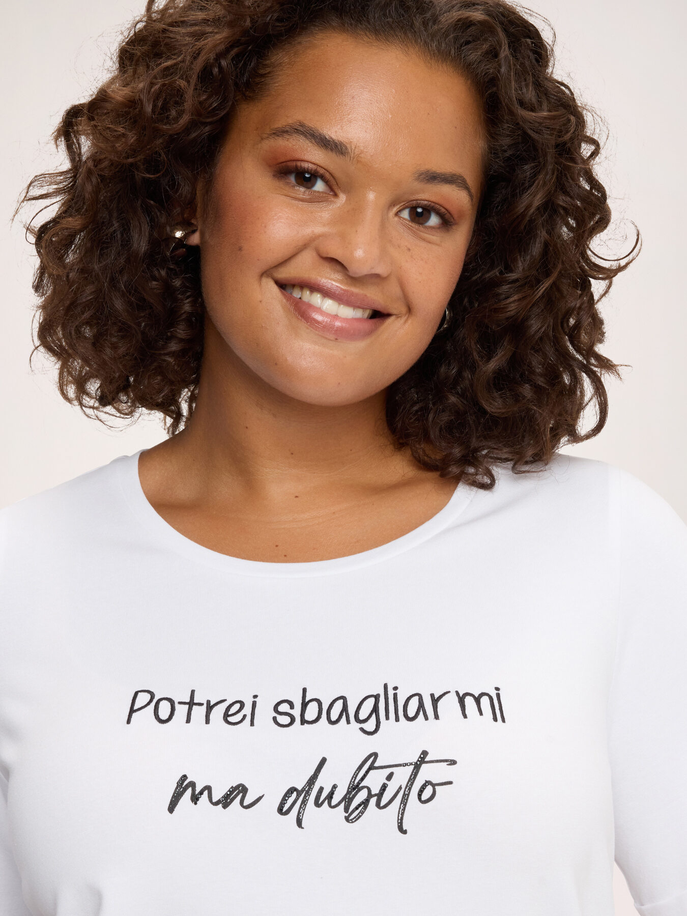 Cotton t-shirt with ironic slogan image number 3