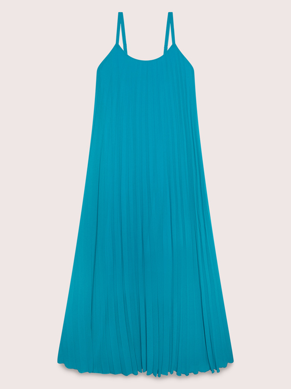 Robe longue pliss&eacute;e en georgette