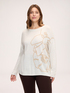 Fine-knit sweater with contrast embroidery image number 0