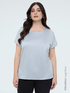 Camiseta bimaterial con cuello redondo image number 0