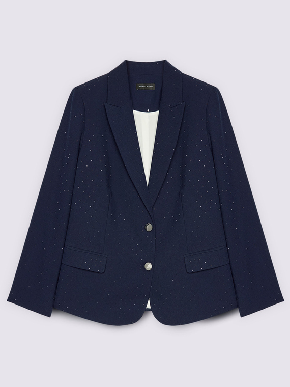 Blazer with glittery appliqu&eacute;s