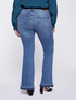 Flare Jeans Turchese mit üppiger Stickerei image number 1