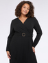 Robe avec jupe pliss&eacute;e et ceinture image number 4