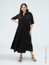 Long viscose shirt dress image number 0