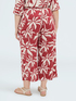 Cropped viscose trousers with print image number 1
