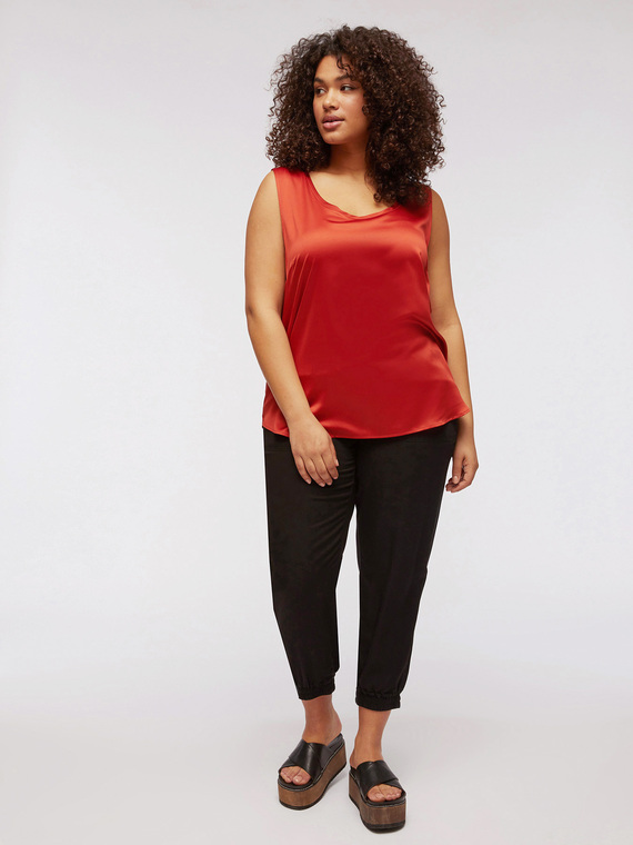 Fiorella Rubino Pantaloni joggers con elastico al fondo Donna