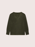 V-neck mohair blend sweater image number 4