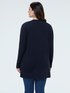 Long V-neck cardigan in fine knit image number 1
