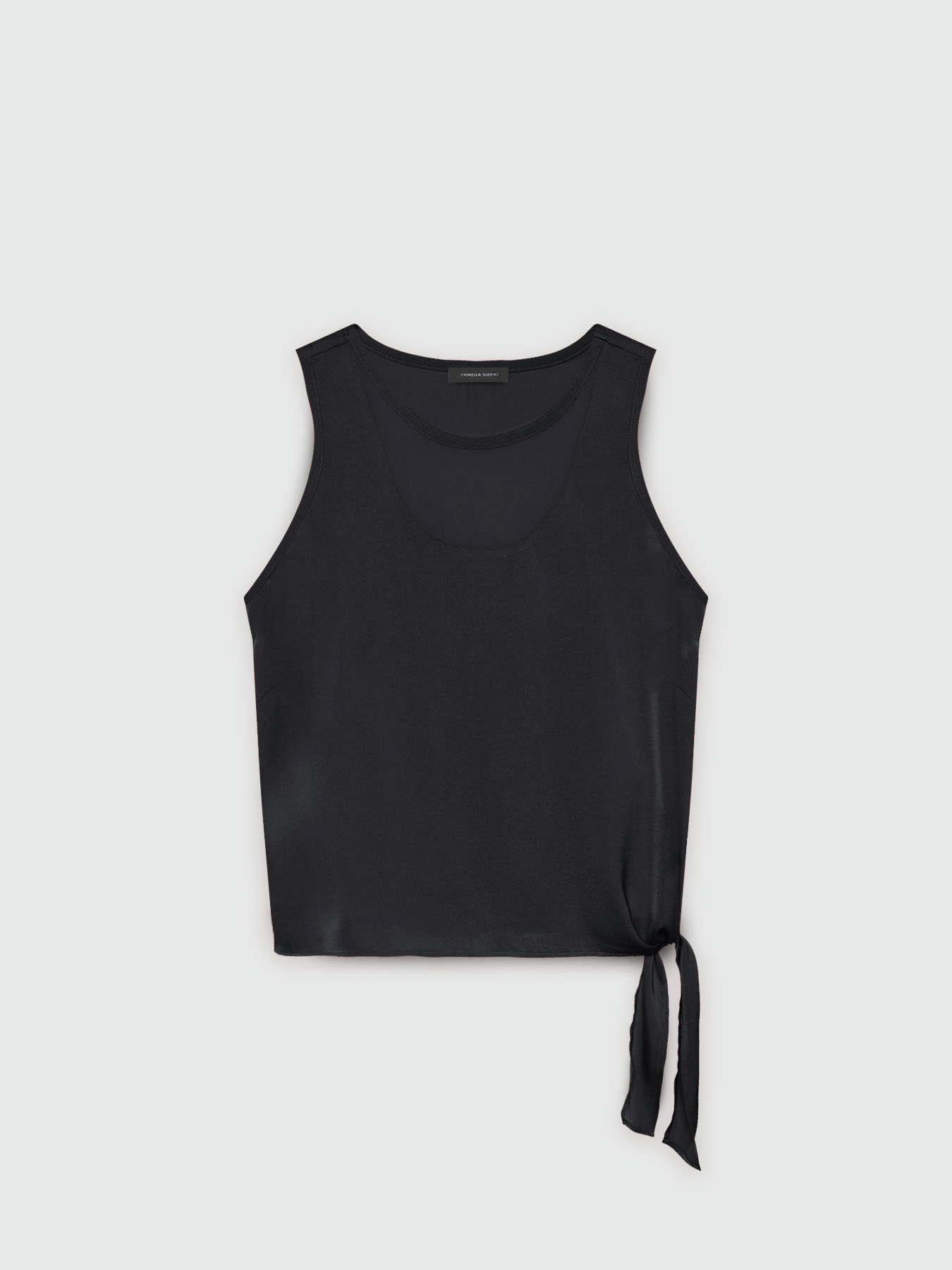 Satin top with knot image number 4