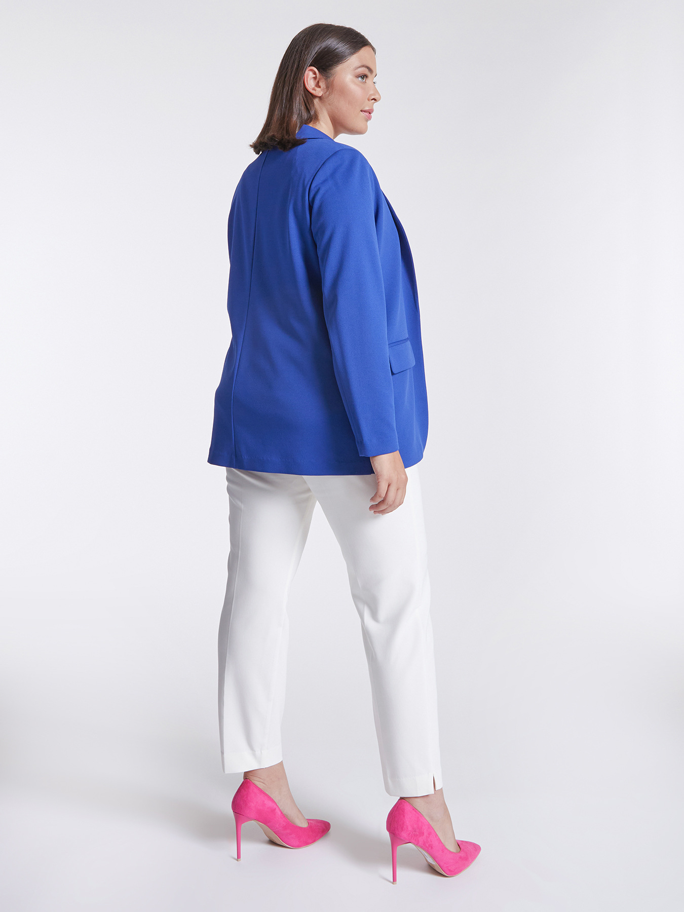 Blazer in tessuto crepe stretch image number 1