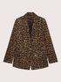Doppelreihiger Blazer in Animalprint aus Milano-Strick image number 5