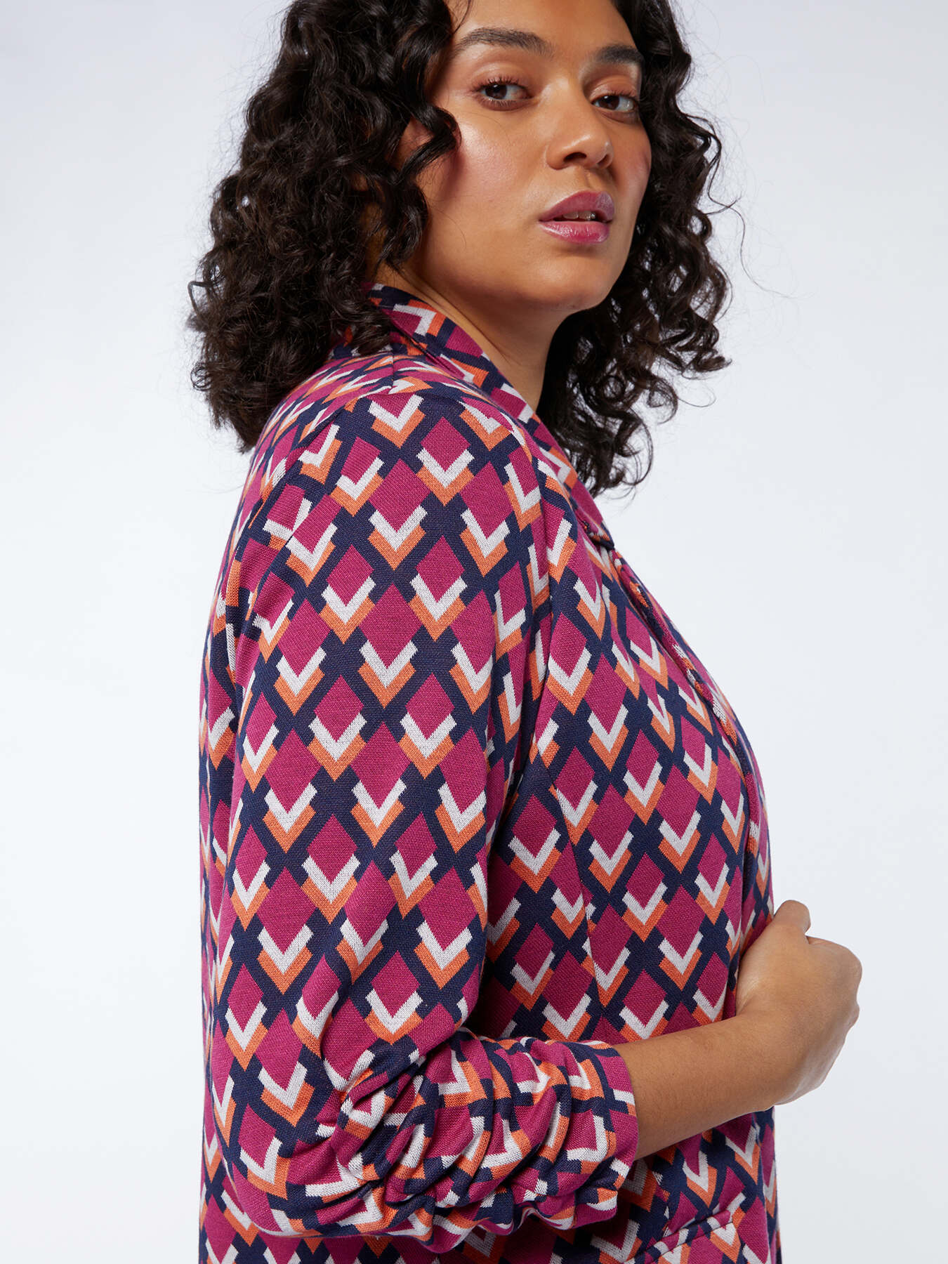 Chaqueta estampada en punto Milano image number 3