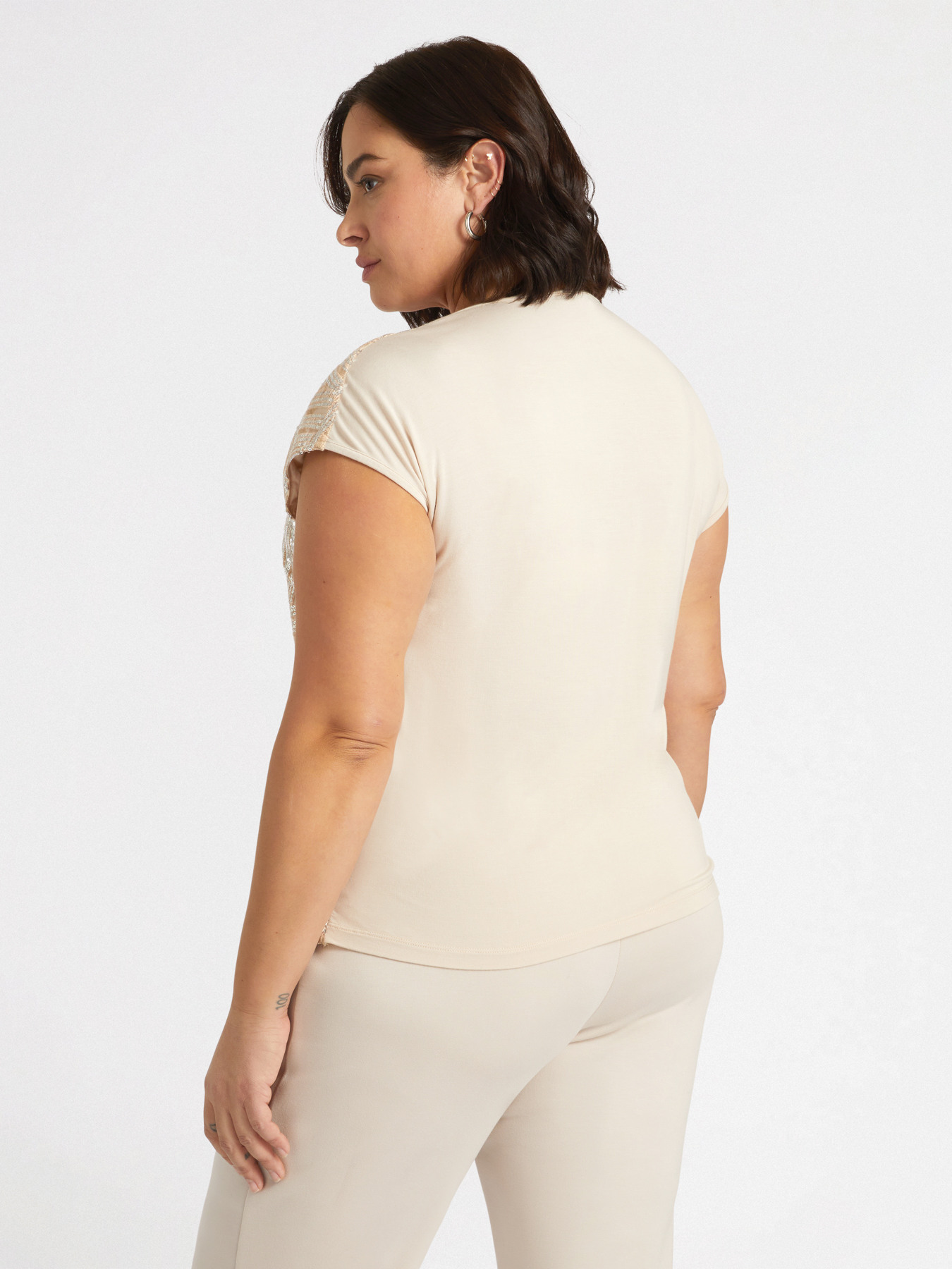 T-Shirt mit Paillettenstickerei und Viskose LENZING&trade; ECOVERO&trade; image number 1