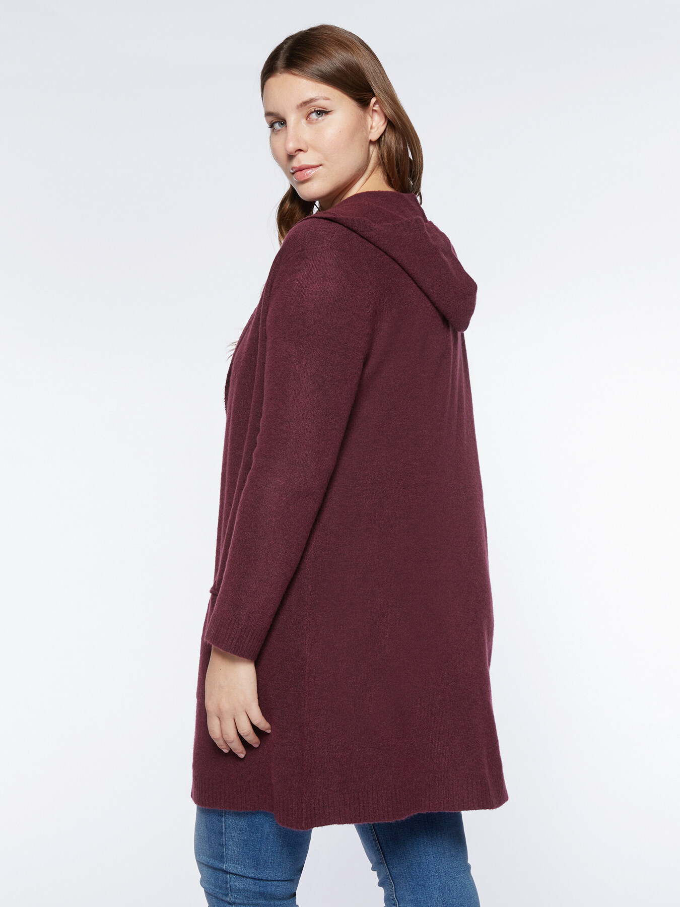 C&aacute;rdigan abierto con capucha image number 1
