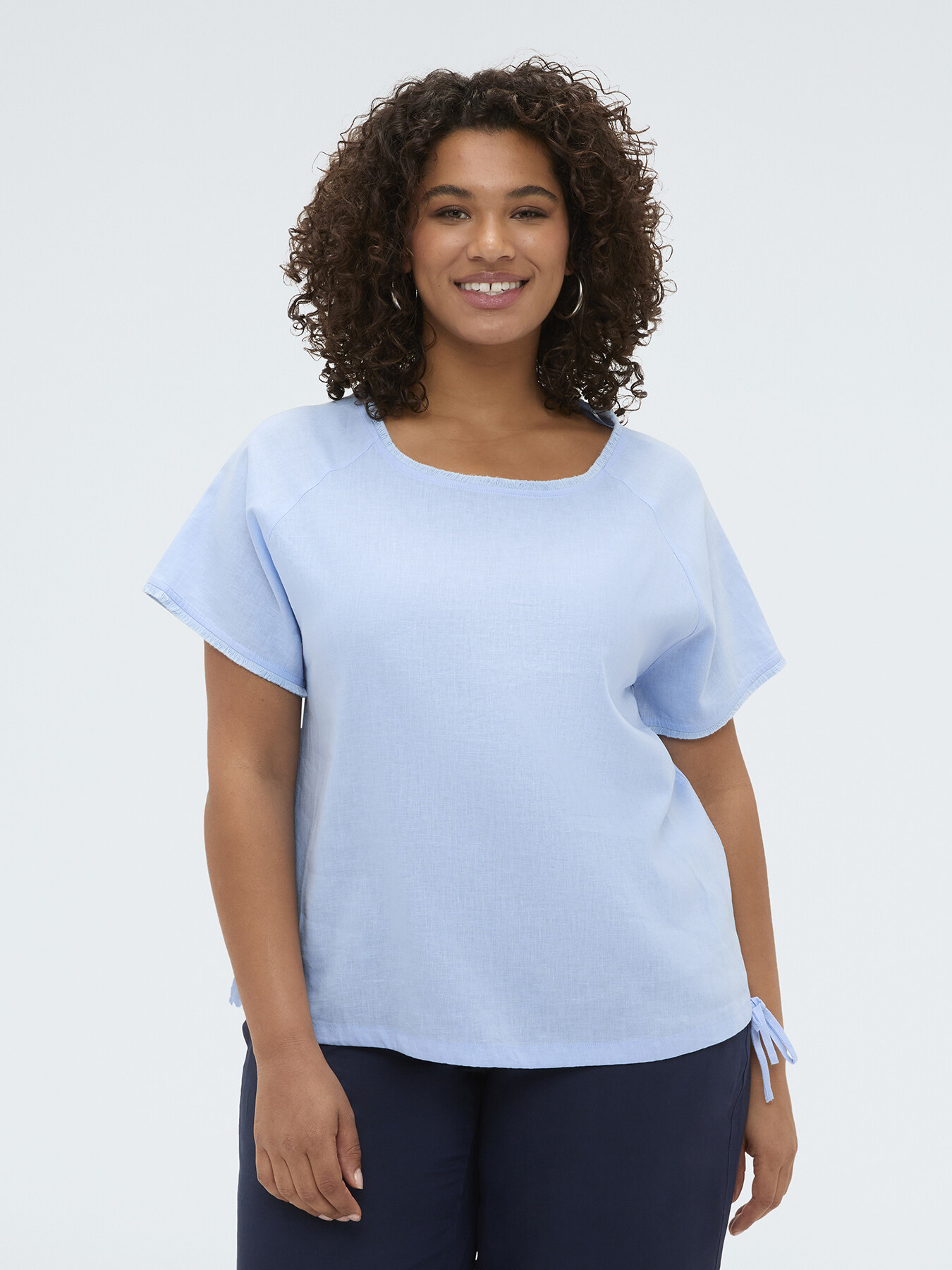 Mixed linen T-shirt image number 2