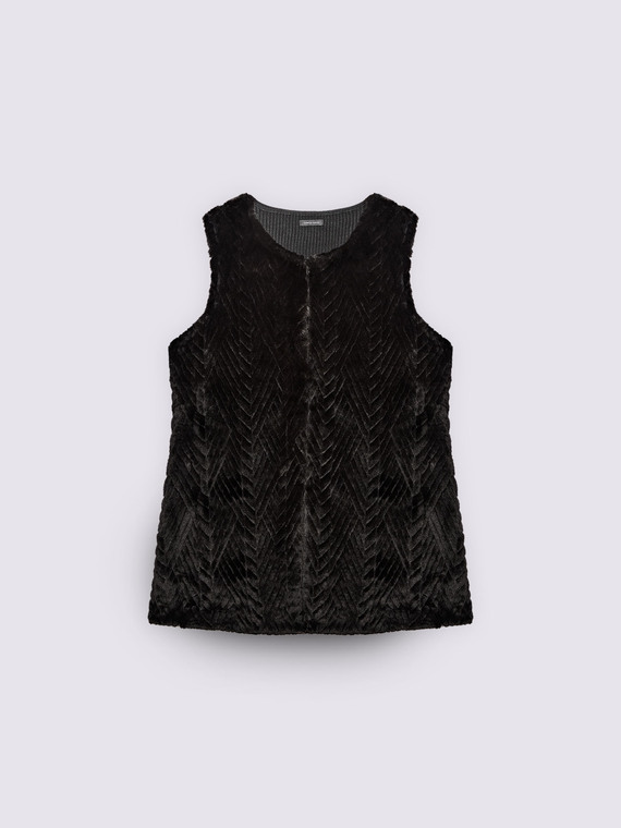 Plush effect vest