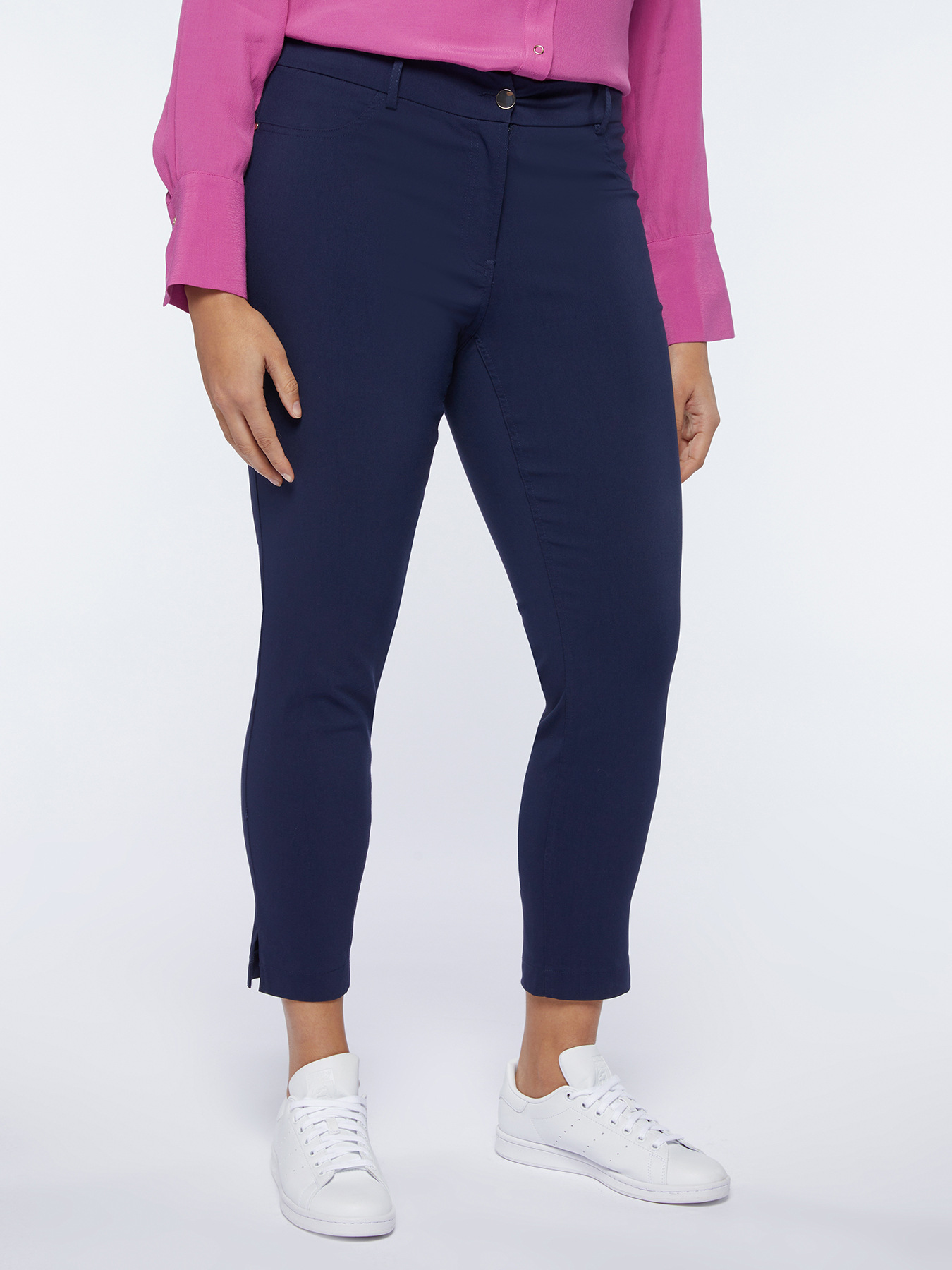 Pantalon skinny avec fermeture &eacute;clair et bouton image number 0