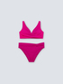 Bikini de color liso con parte delantera cruzada image number 4