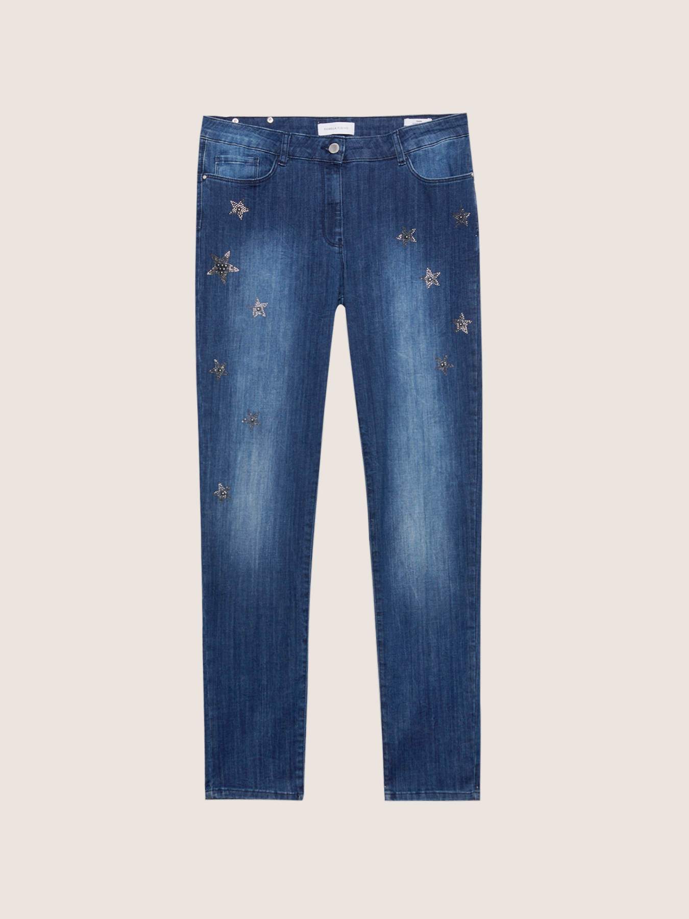 Vaqueros skinny con aplicaciones de estrellas image number 3