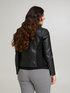 Giacca in similpelle con zip image number 1