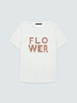 T-shirt en coton avec inscription Flower image number 4