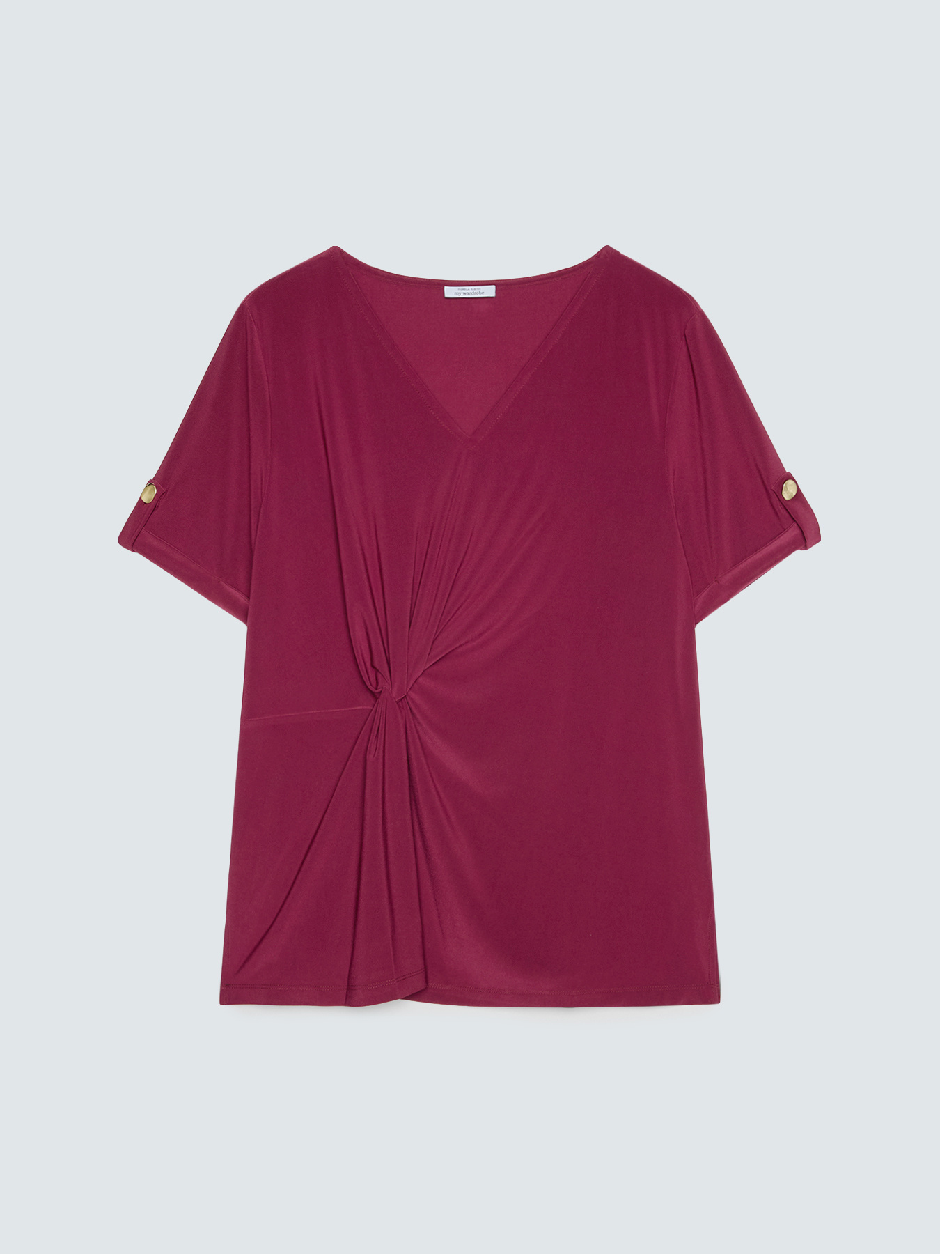 T-Shirt aus Jersey mit Drapierung image number 4