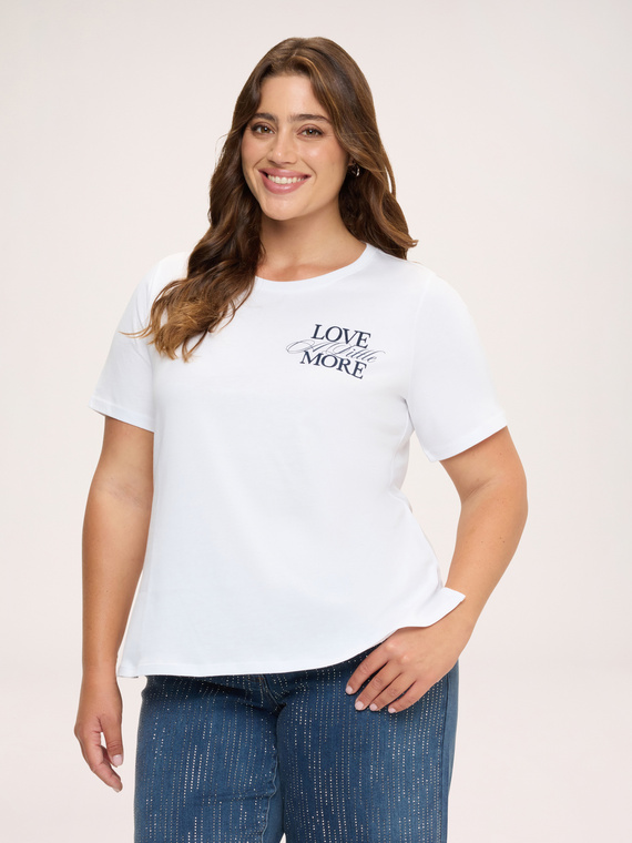 Cotton t-shirt with lettering