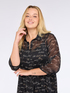 Robe chemisier longue avec imprim&eacute; lettrage image number 3