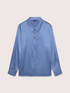 Blusa in raso stretch con bottoni gioiello image number 4
