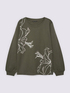 Sweatshirt with floral print image number 4