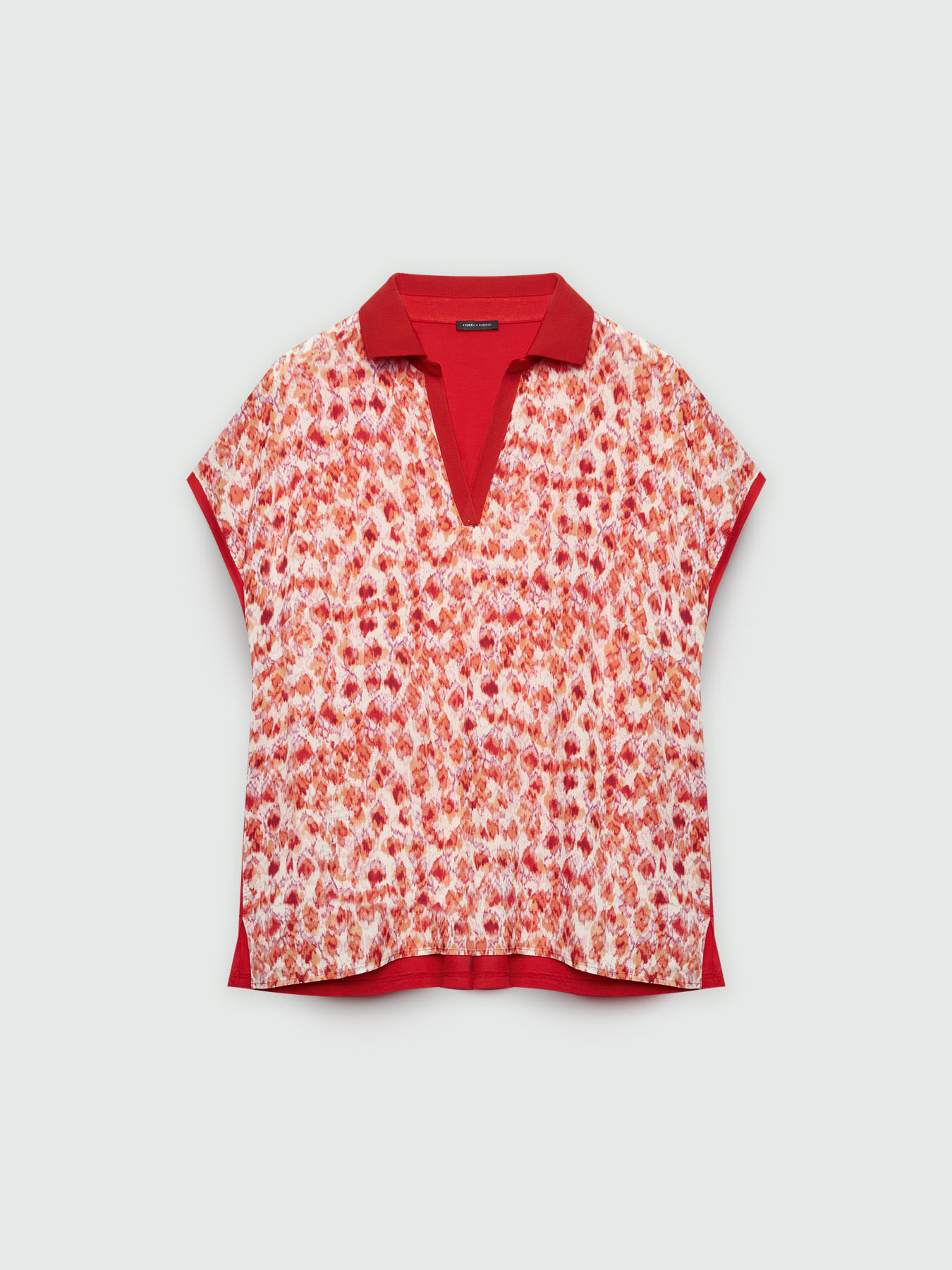 Bluse aus zwei Stoffen mit Blumendruck image number 4