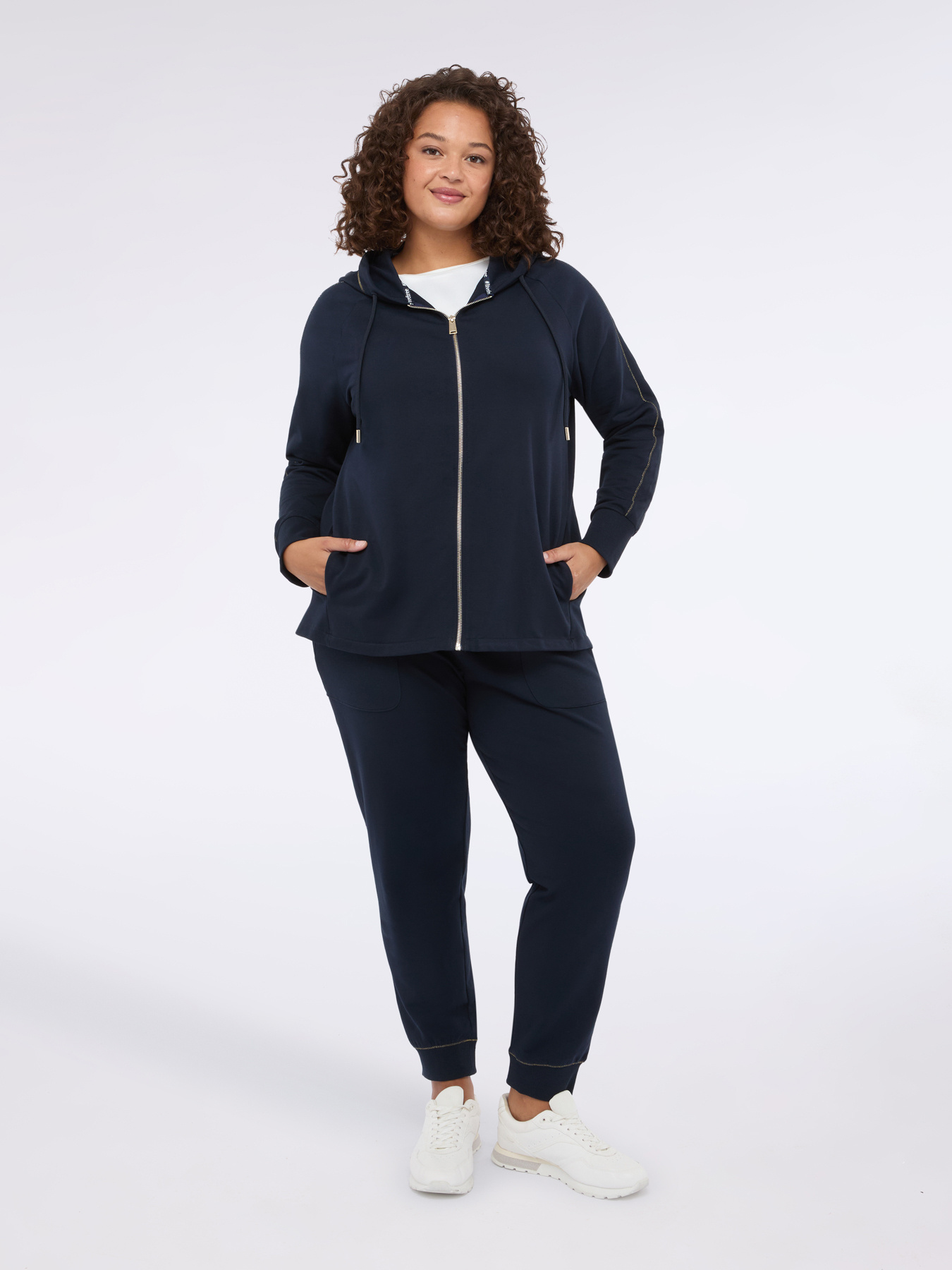 Hooded zip-up sweatshirt image number 0