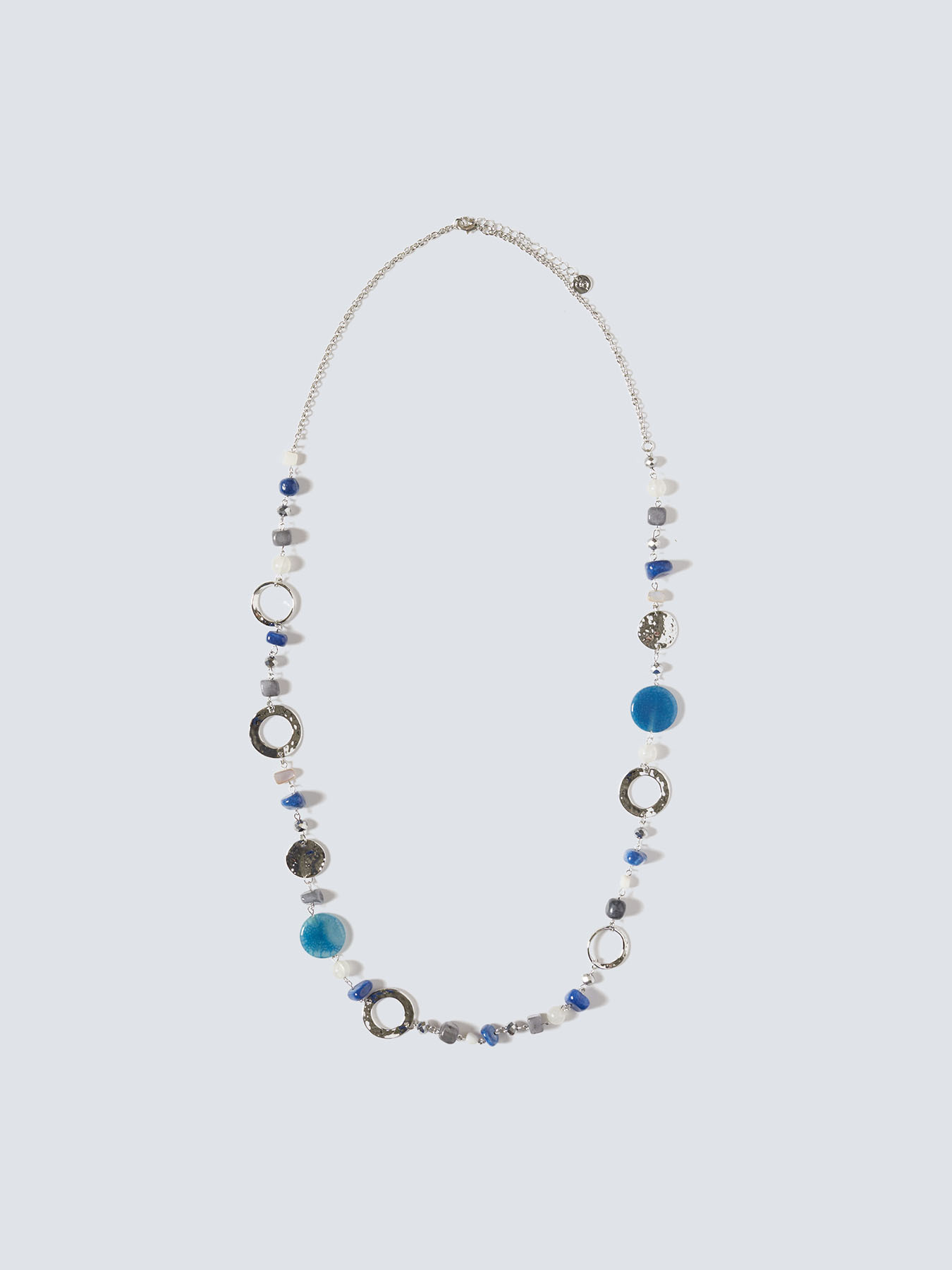 Long necklace in blue tones image number 0