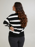 Striped sweater with embroidery image number 1