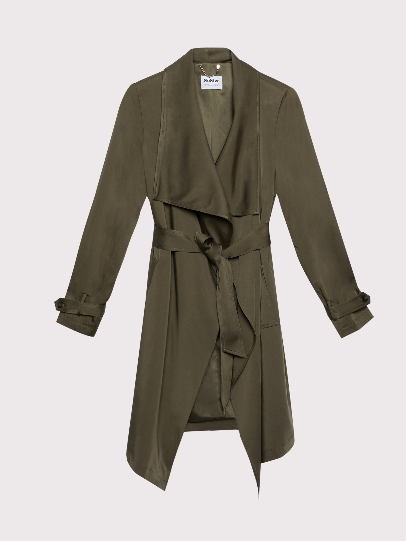 Trench fluido con fusciacca image number 3