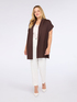 Long fine knit cardigan with short sleeves image number 1