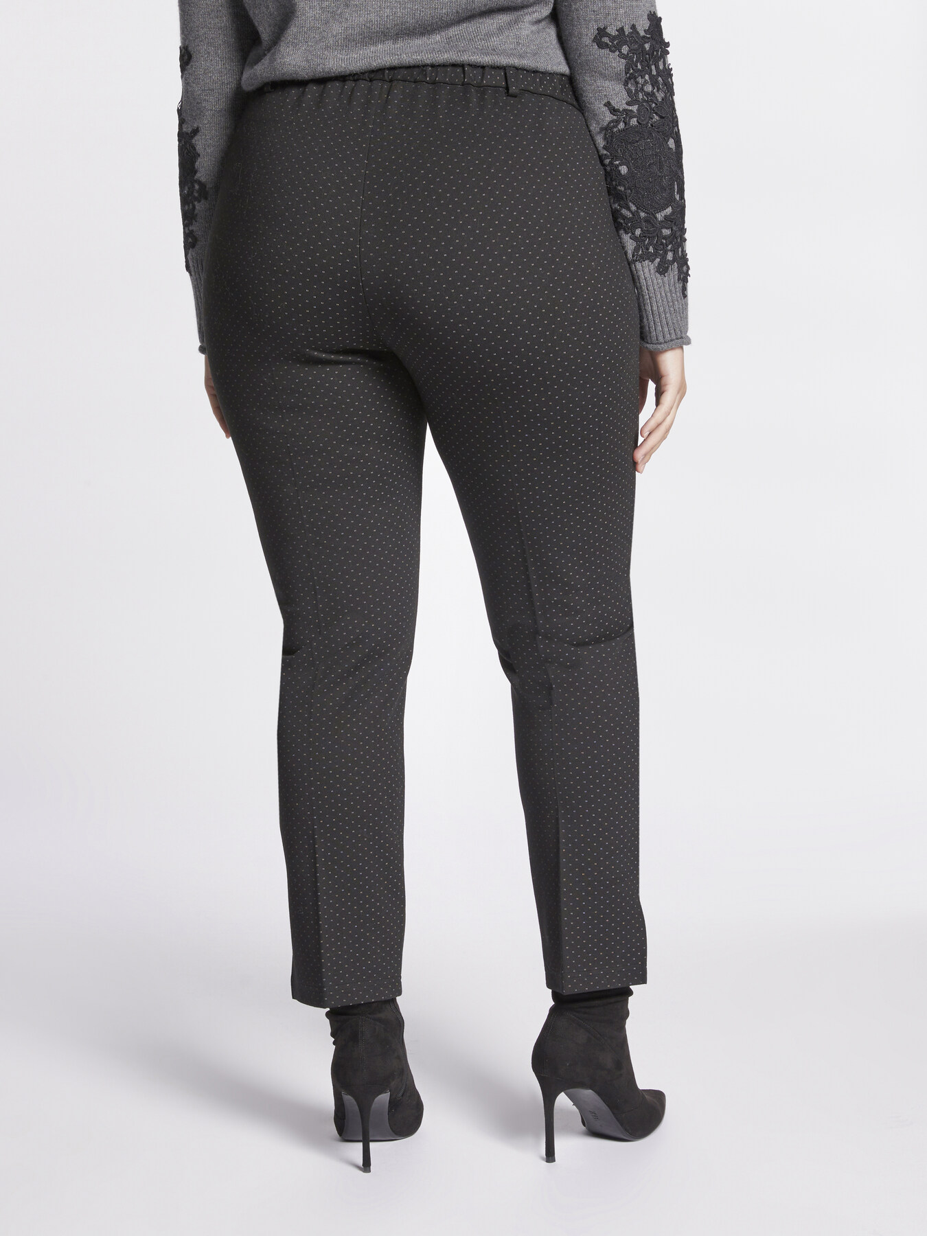 Gerade geschnittene, gemusterte Hose image number 1