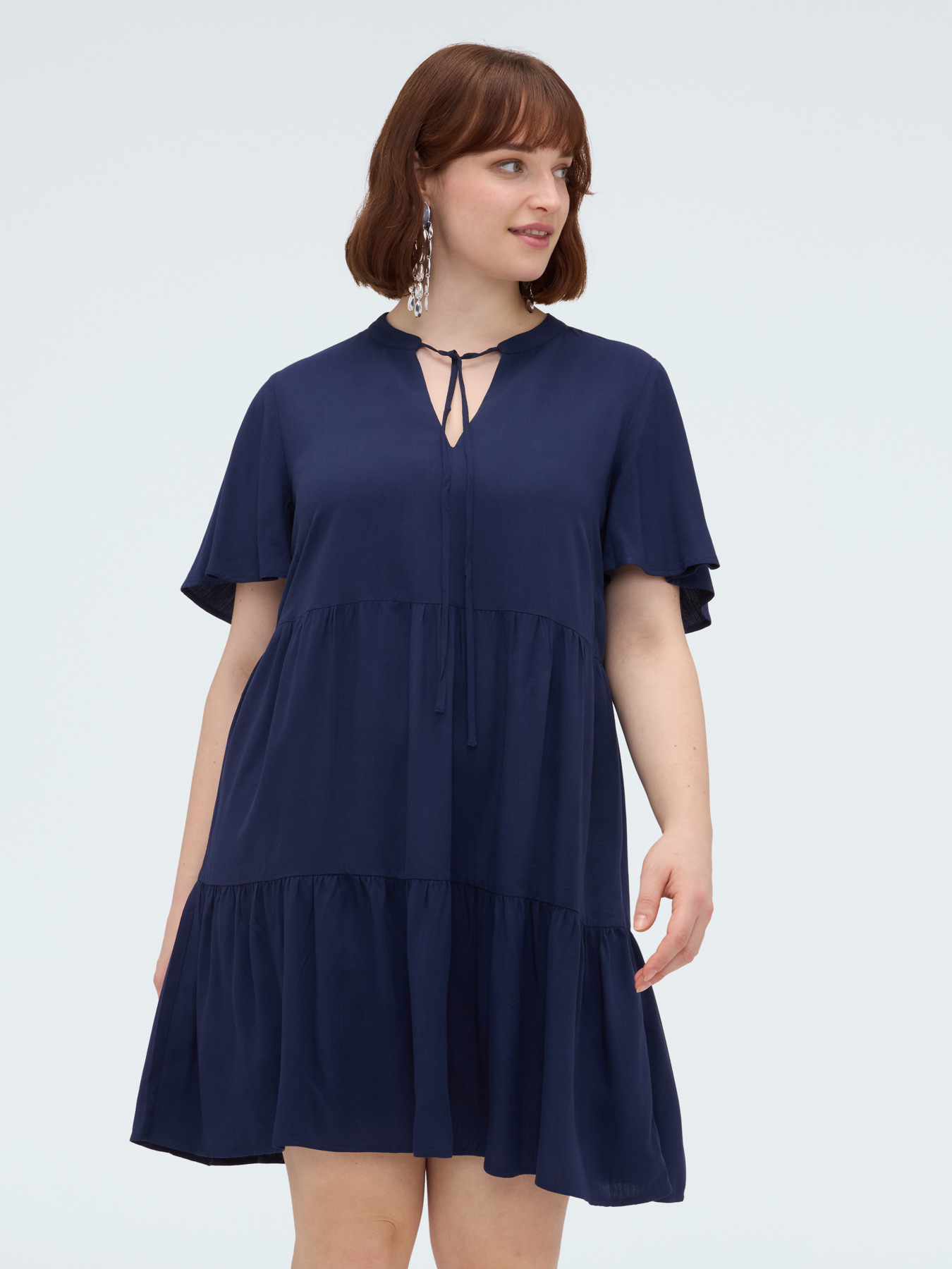 Smile Short Dress with Bow image number 2