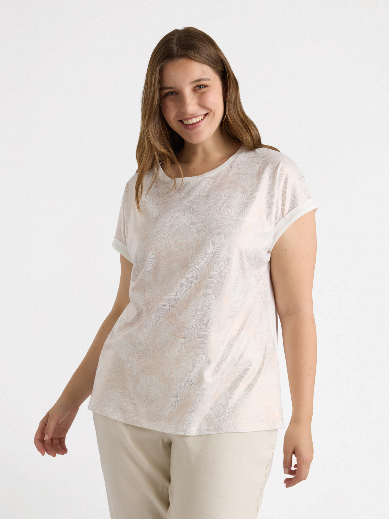 Camiseta con estampado laminado image number 0