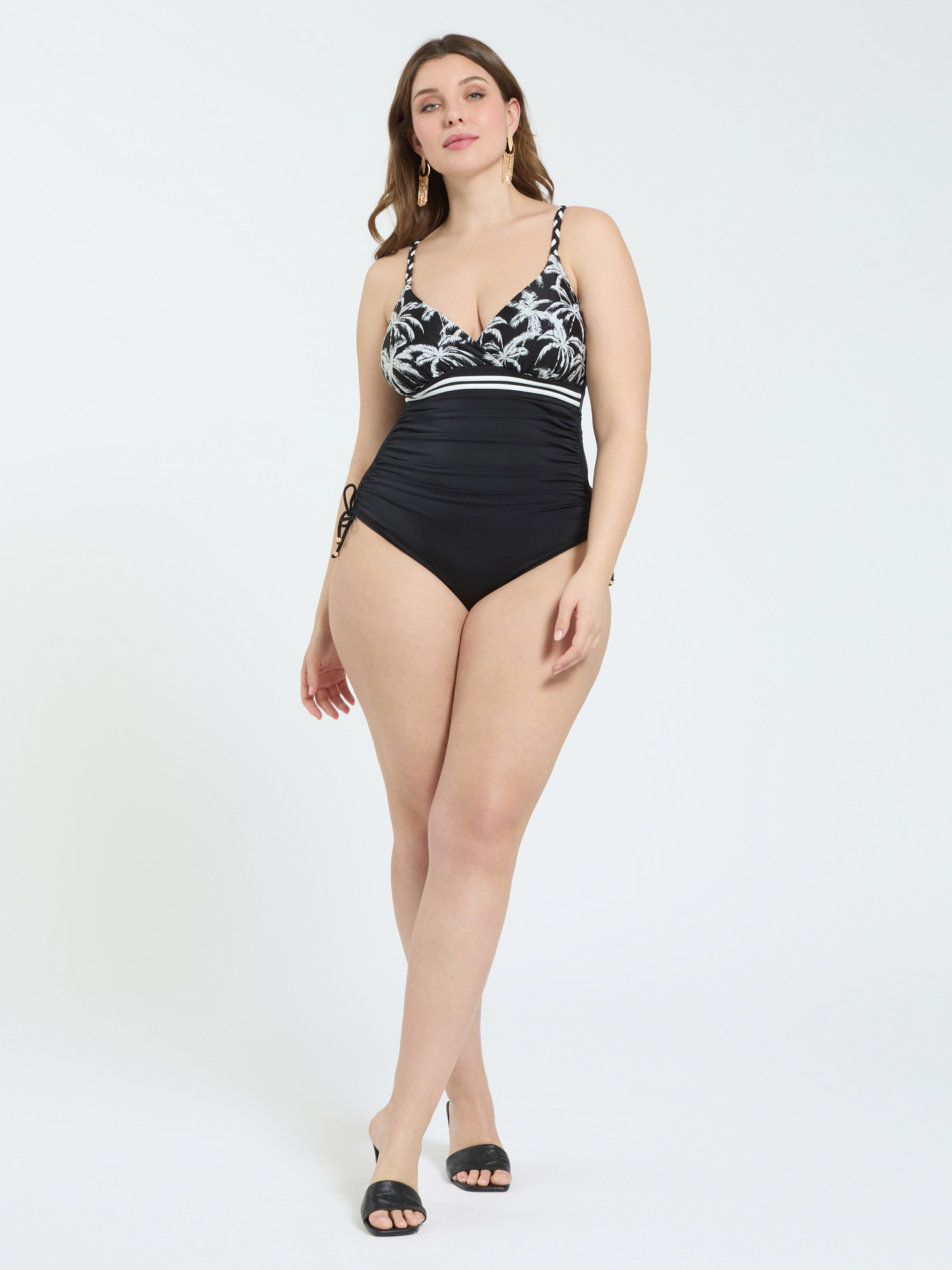 Maillot de bain une pi&egrave;ce &agrave; imprim&eacute; tropical image number 3