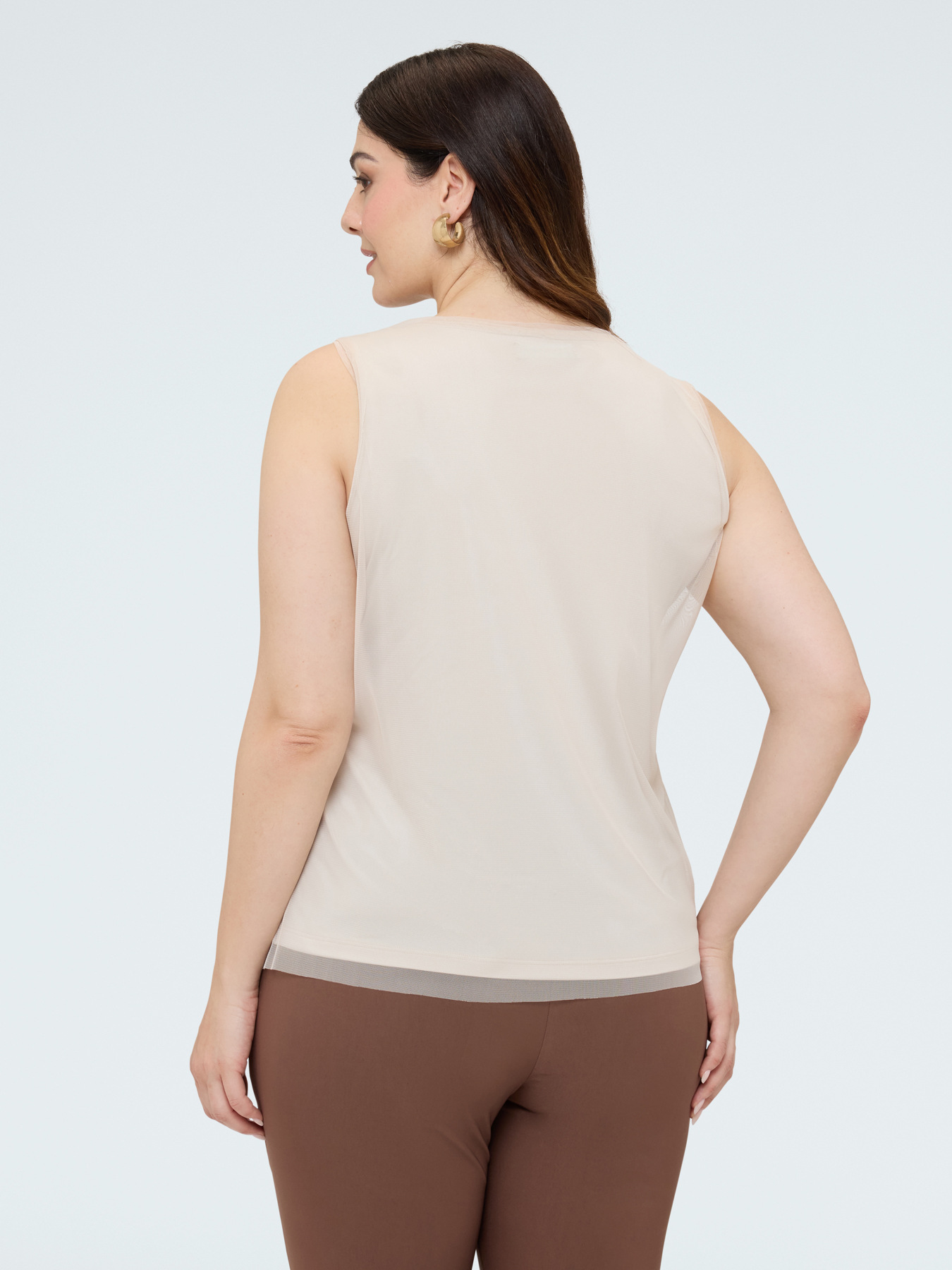Sequin top with V-neck image number 1